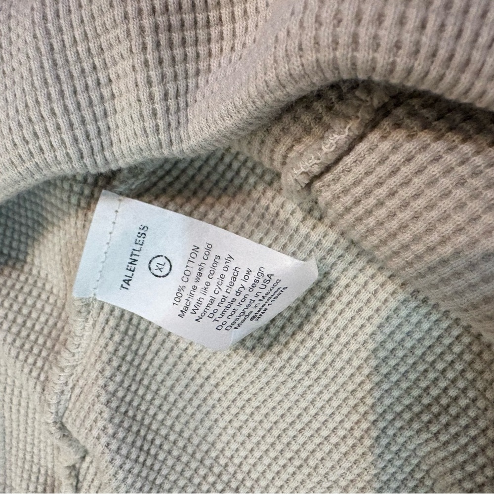 Women’s TALENTLESS Cream Waffle Knit Pants - Picture 2 of 3